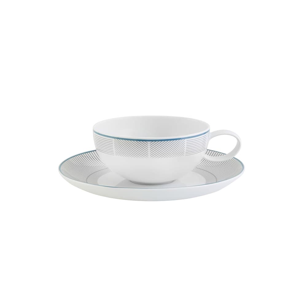 PLATO Y TAZA DE TÉ AZUL ORQUESTRA