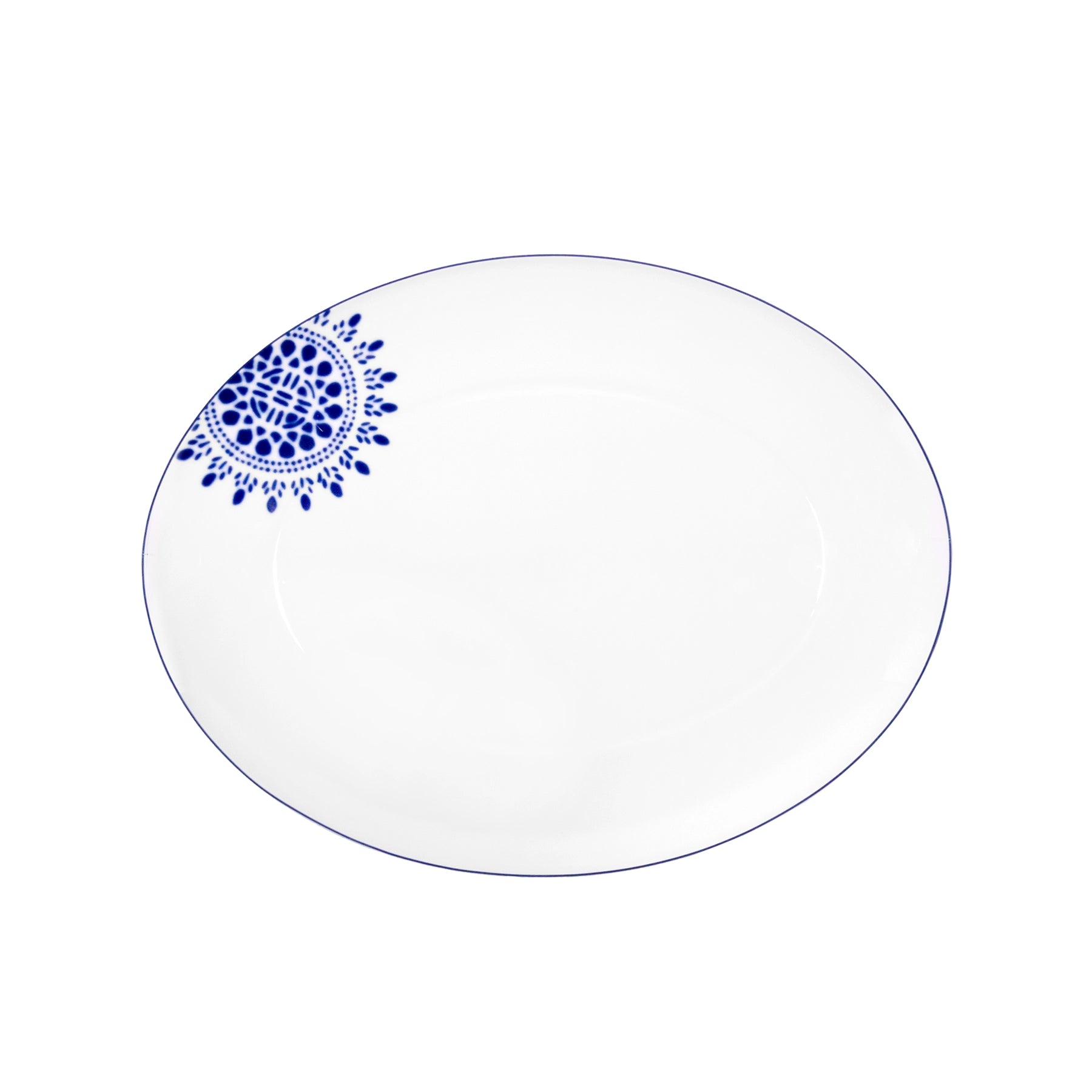 Bandeja Ovalada Domo Blue de Vista Alegre diseño moderno