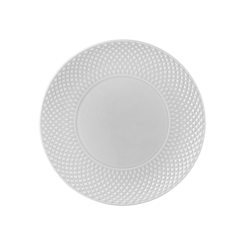 El Plato Principal Bicos Grey de Bordallo Pinheiro es una pieza que combina la elegancia geométrica con la calidez de la cerámica portuguesa.