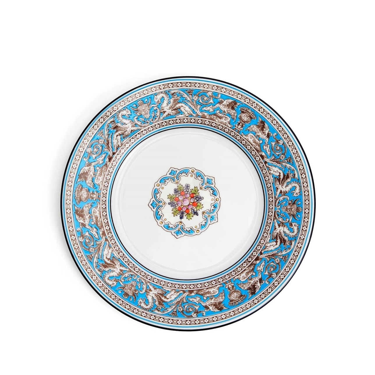 Plato pan Florentine Turquoise con detalles ornamentados