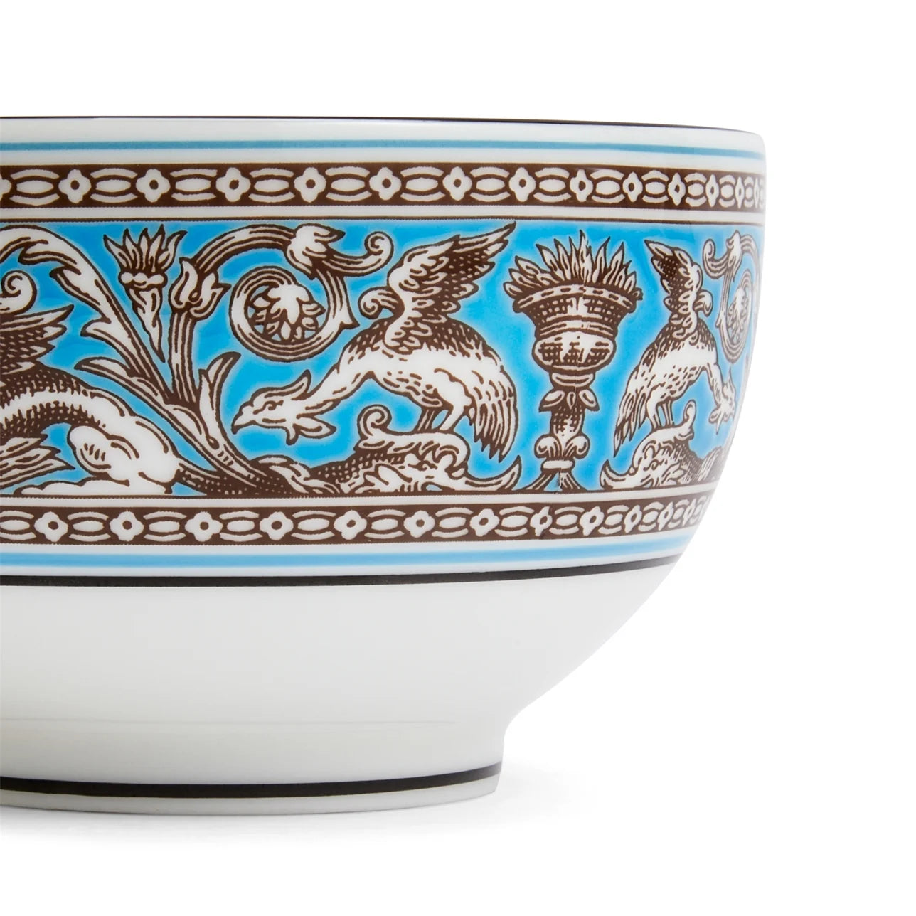 Bowl de arroz Florentine Turquoise sobre una mesa, resaltando su versatilidad.