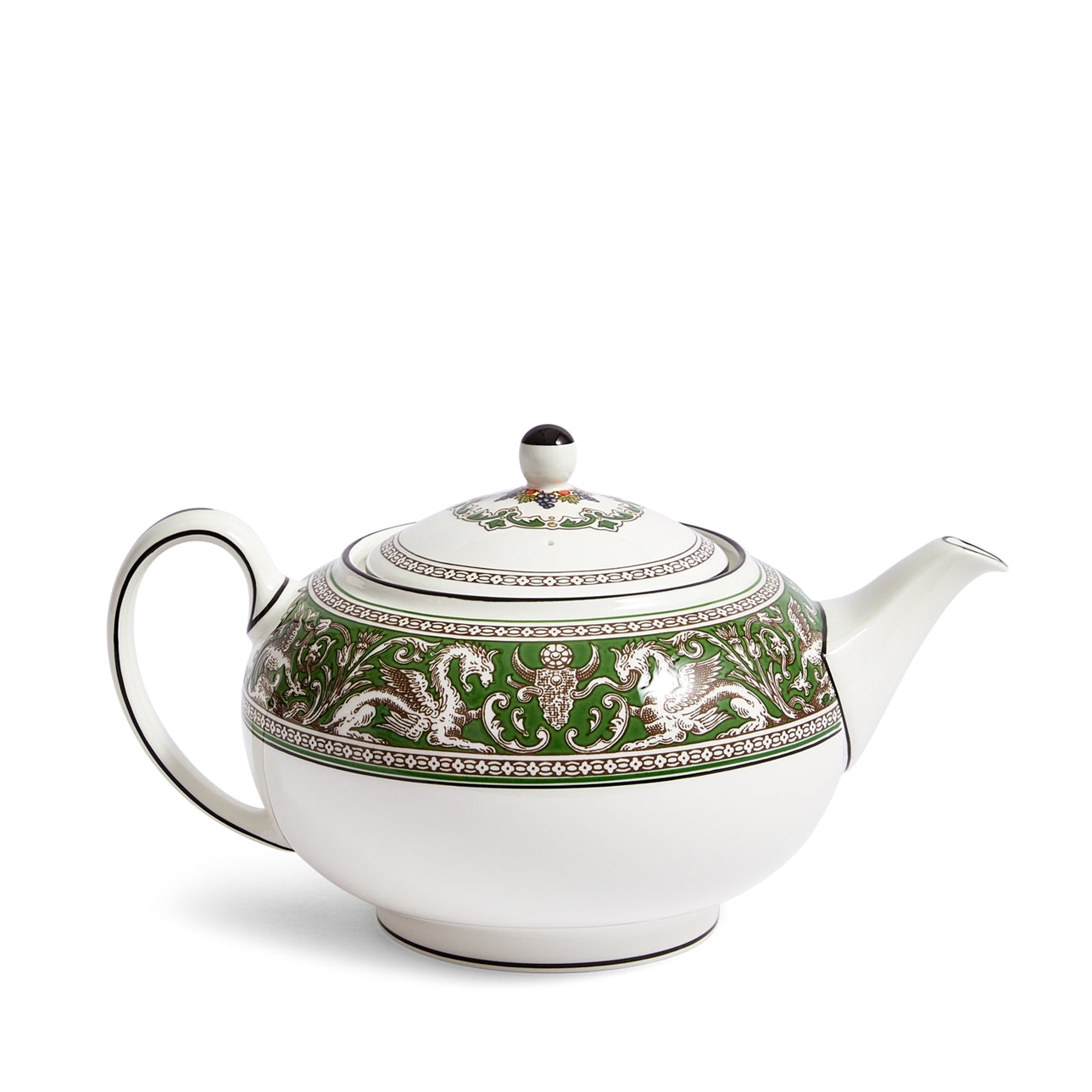 Tetera Florentine Verde de porcelana china artesanal.