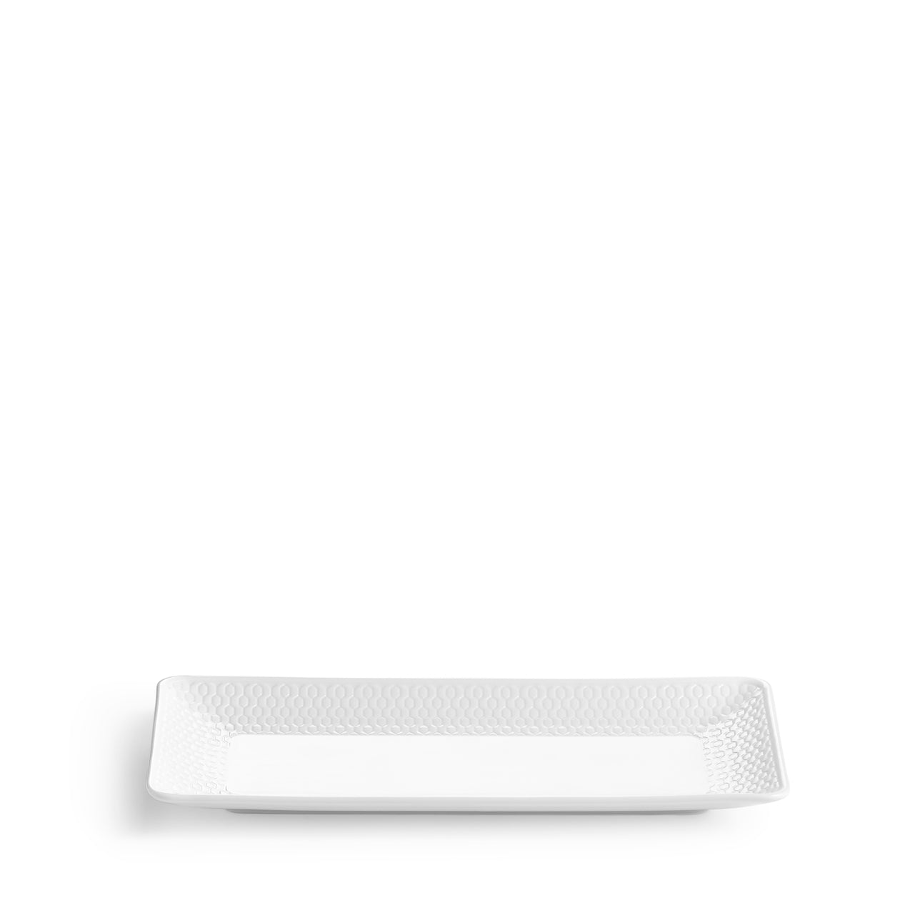 Bandeja rectangular Gio blanca sedosa de 21 cm para tapas