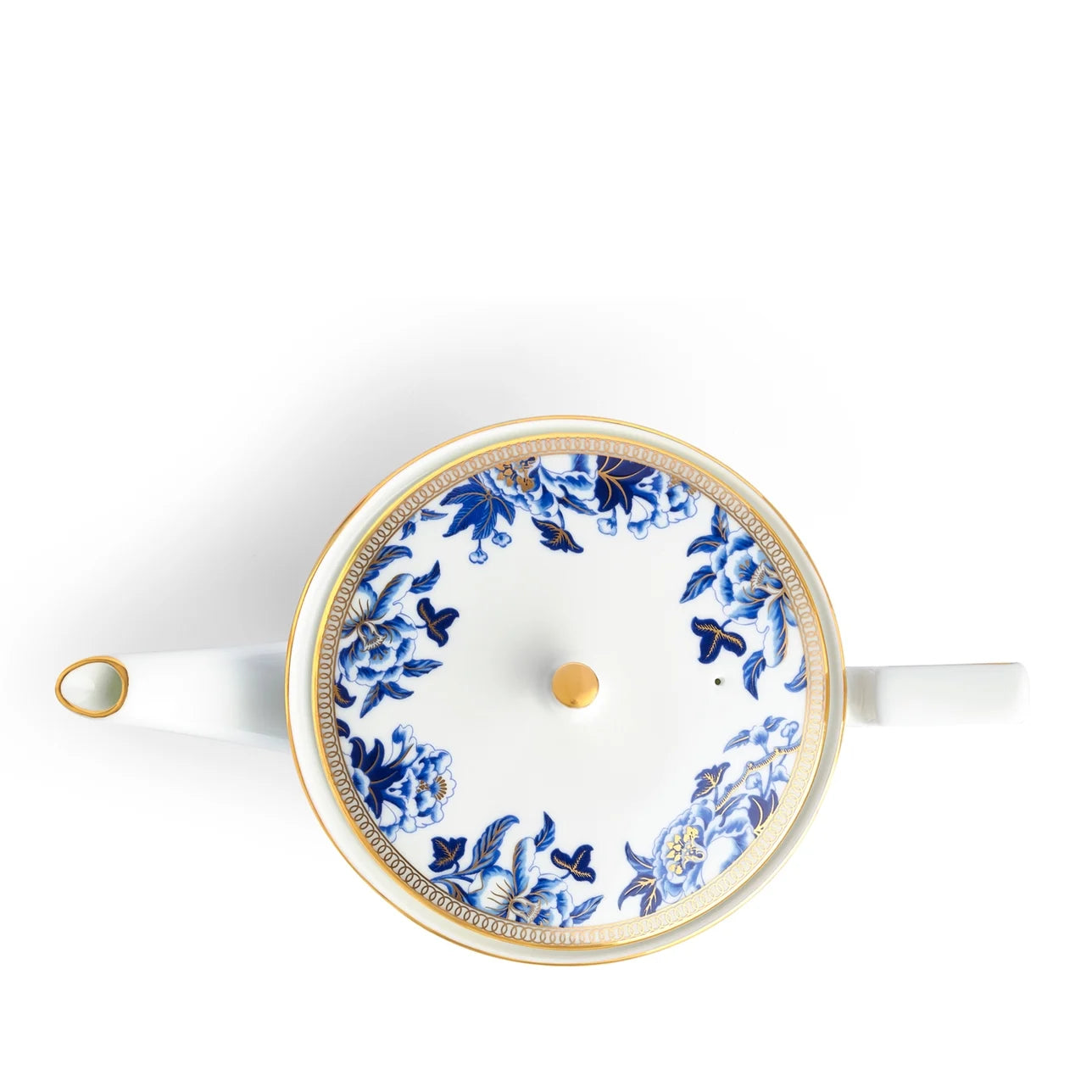 Tetera Hibiscus de Wedgwood: Estampado floral inspirado en diseños históricos.