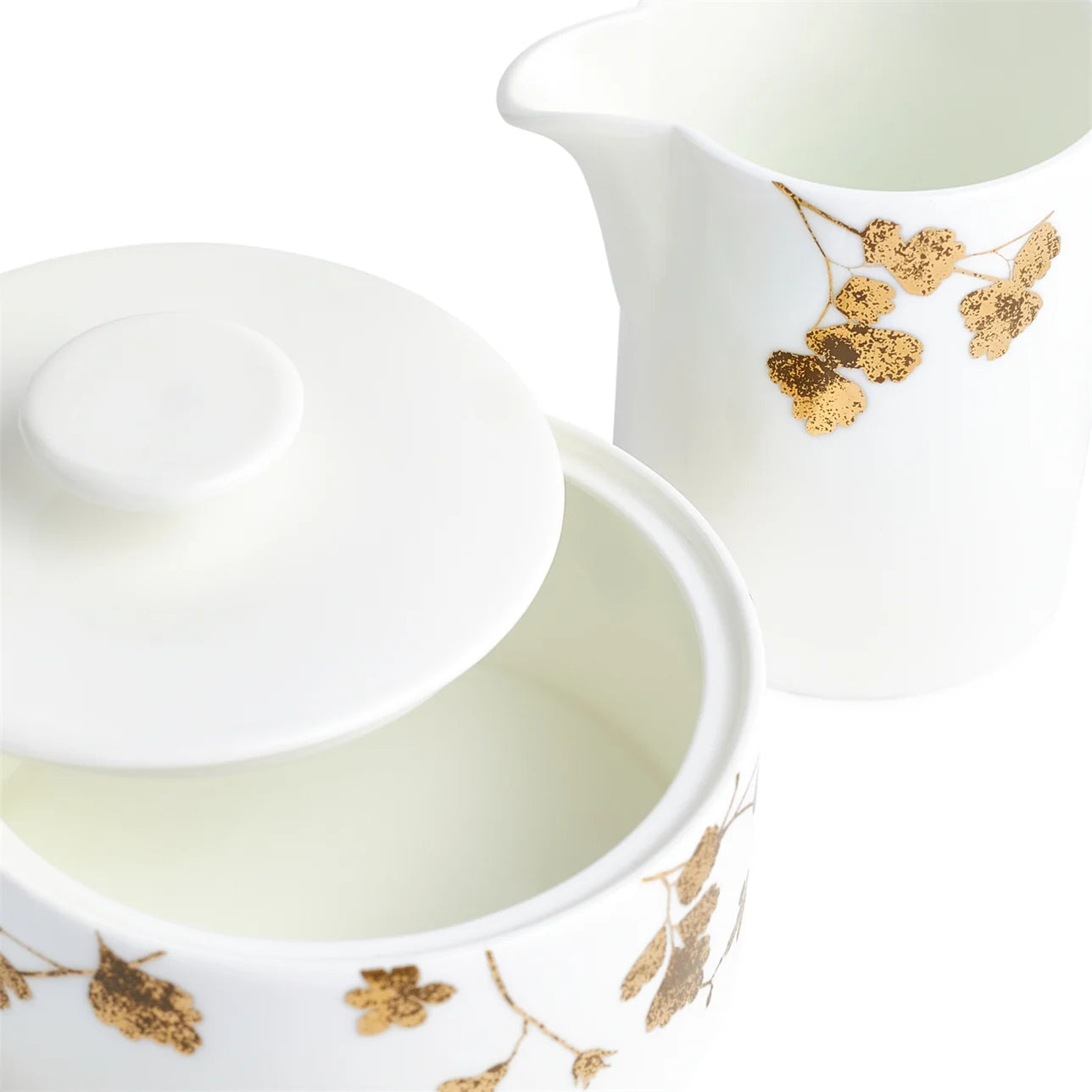 Cremera y azucarera del set de té Jardin Vera Wang.