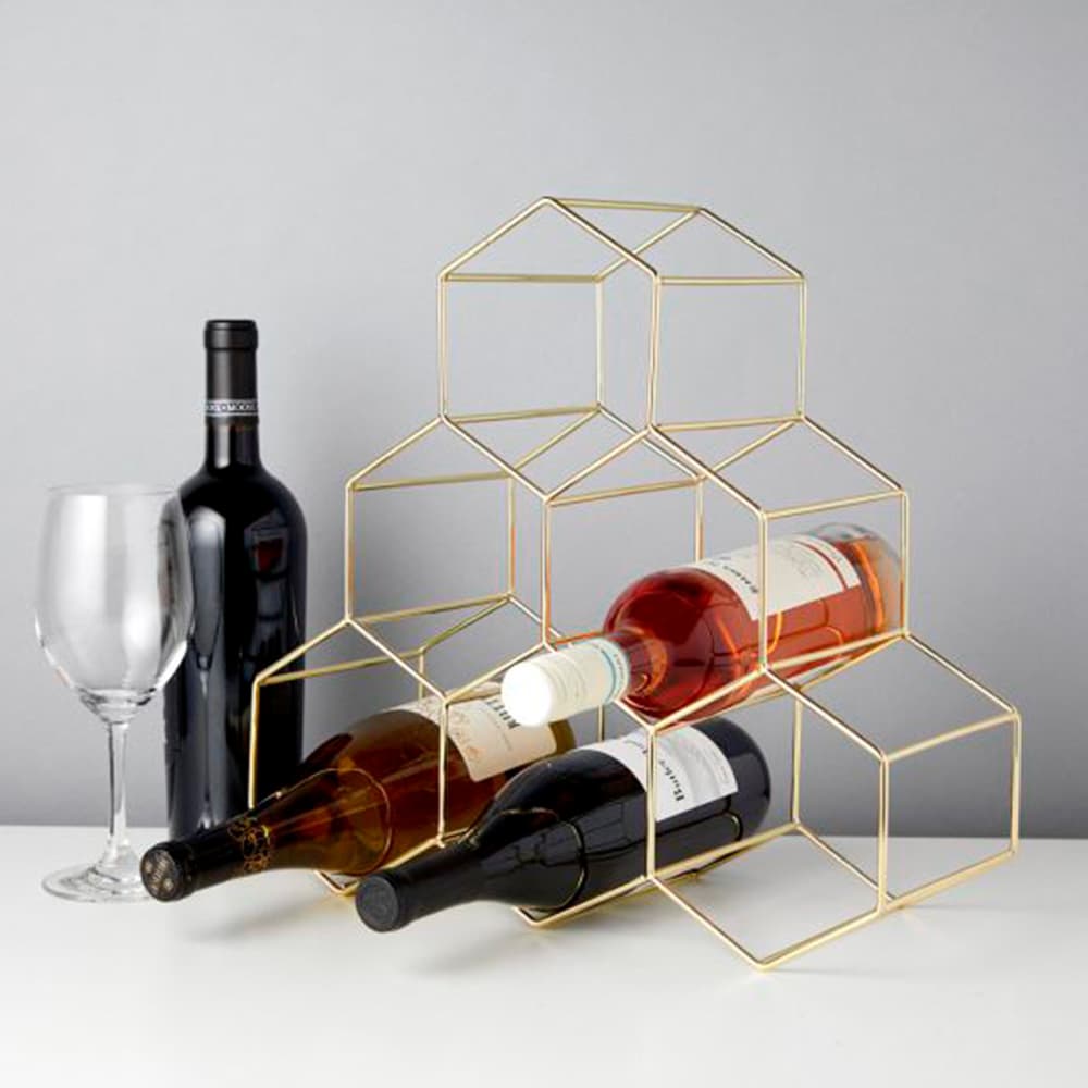 WINE RACK GEO GOLD VISKI