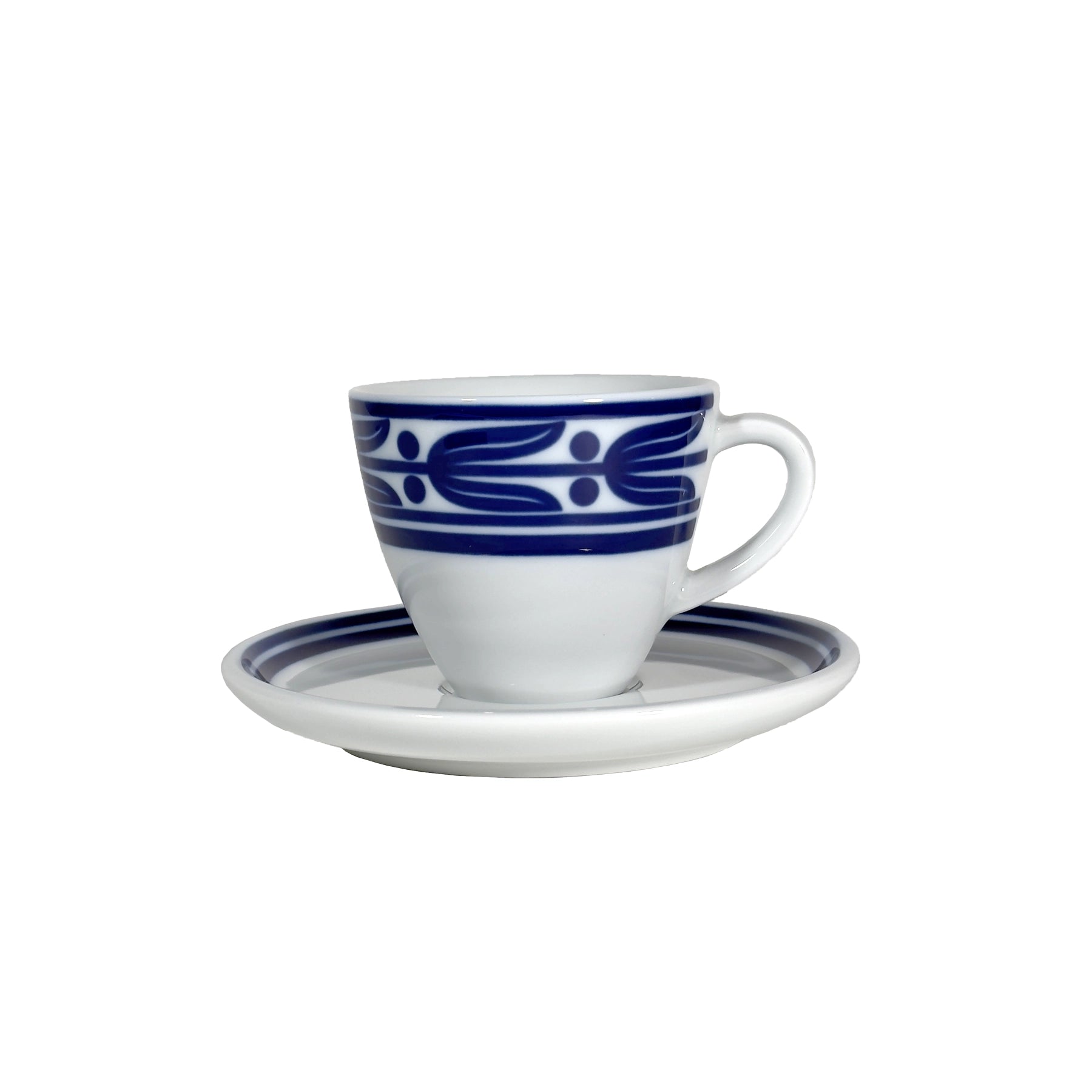 PLATO Y TAZA DE TÉ BLUE ABSTRACT