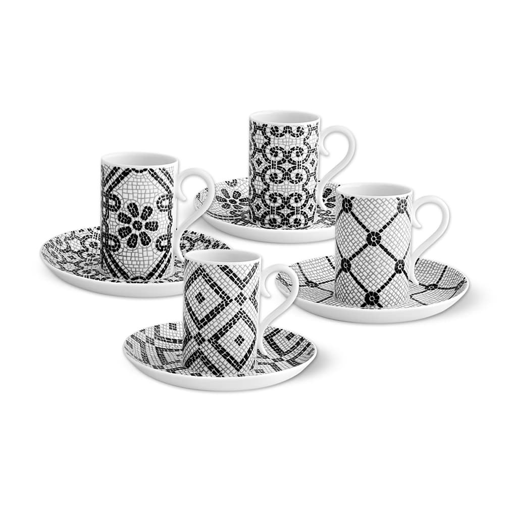 SET 4 PLATOS Y TAZAS DE CAFÉ CALCADA PORTUGUESA