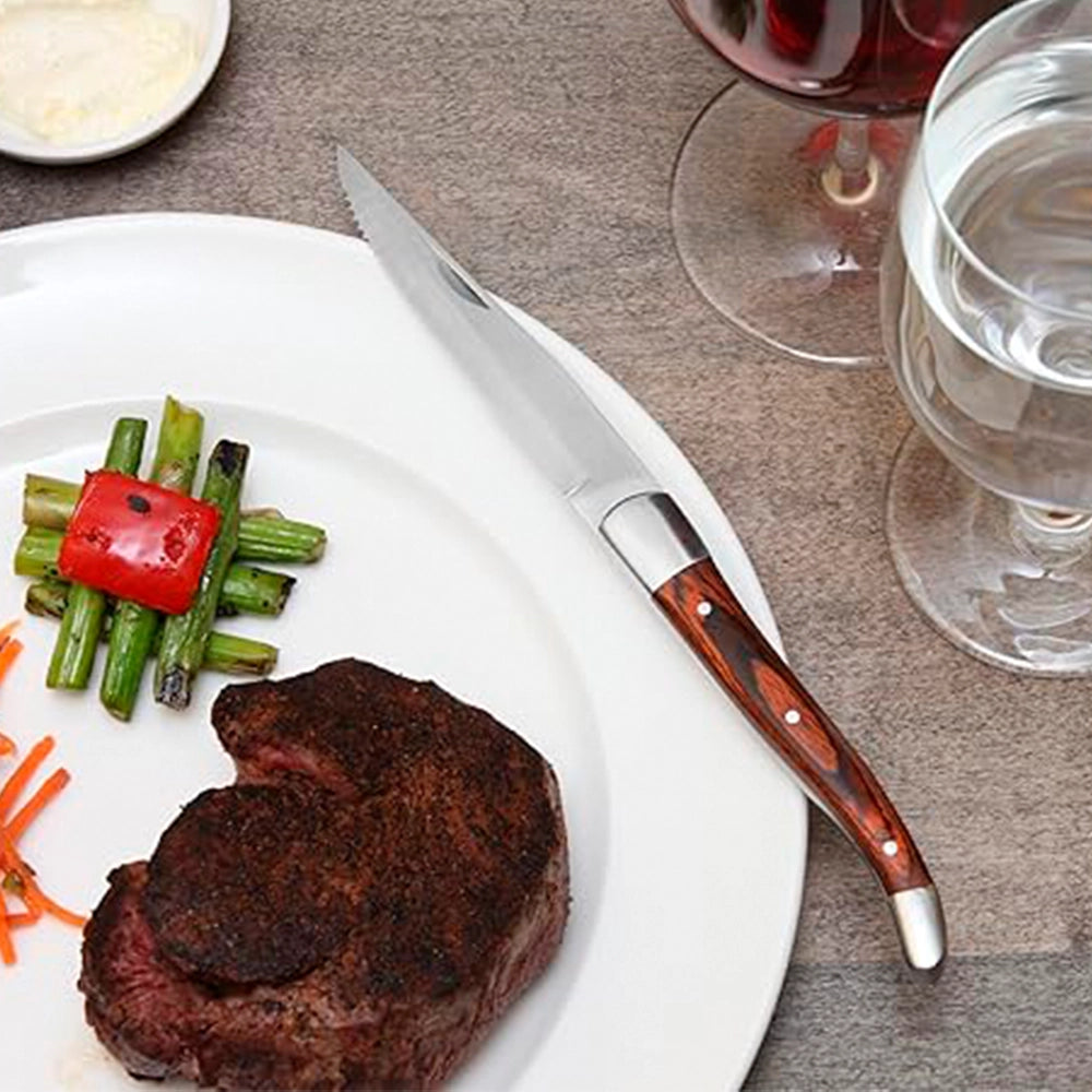 CUCHILLO STEAK DARK WOOD