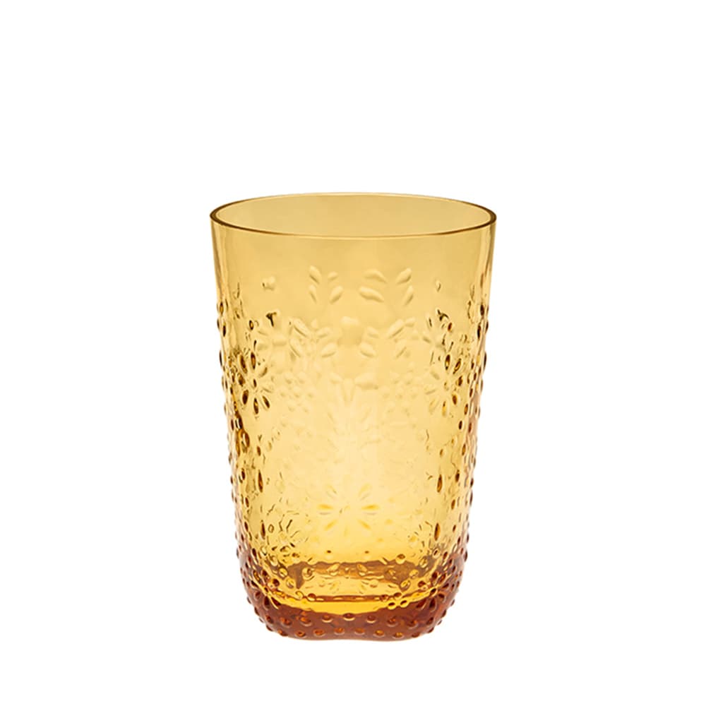 VASO ALTO FLORAL AMBAR