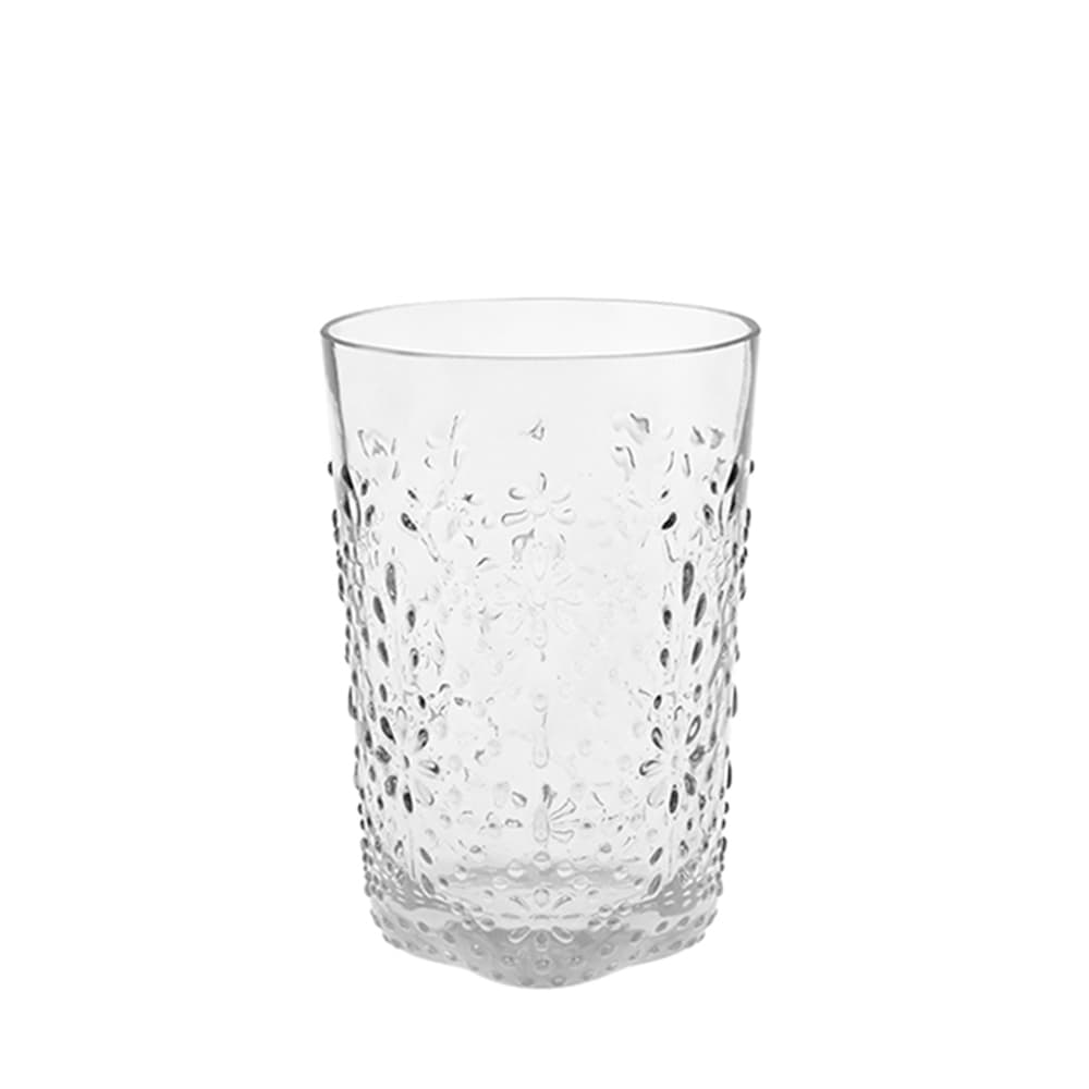 VASO ALTO FLORAL INCOLORO