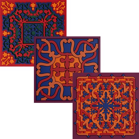 SET 6 PORTAVASOS CUADRADOS VAGABONDE VELOURS IMAGES D'ORIENT