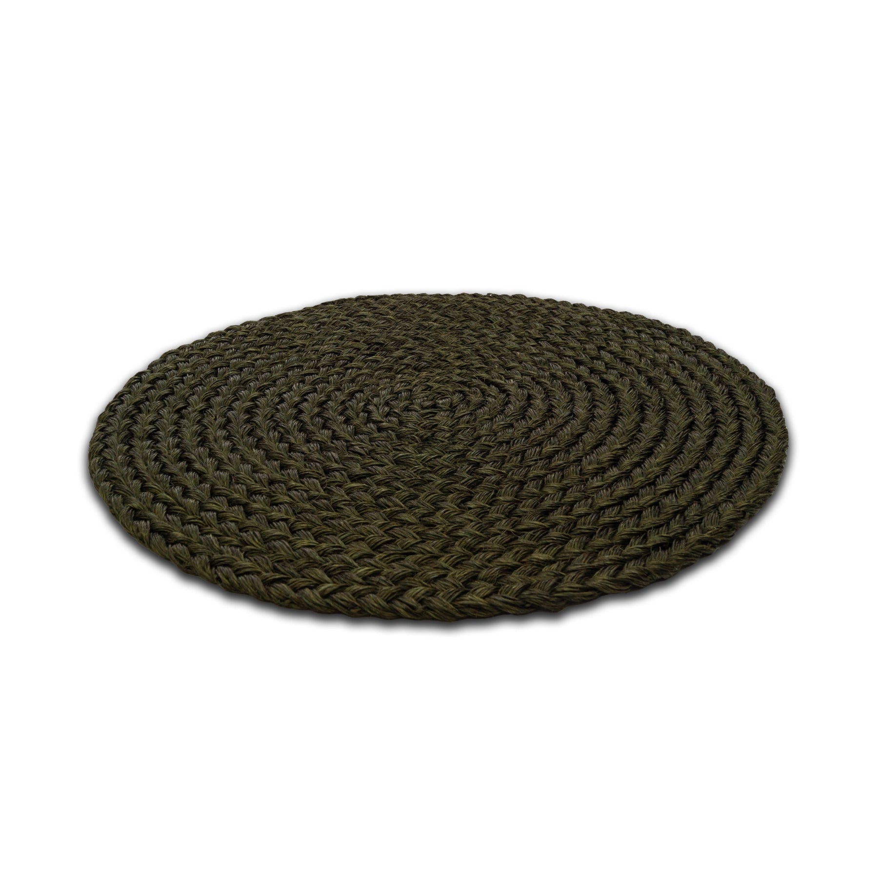 Individual trenzado verde oliva de fique artesanal colombiano