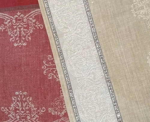 Detalle del tejido de alta calidad de un mantel Texteis Iris.