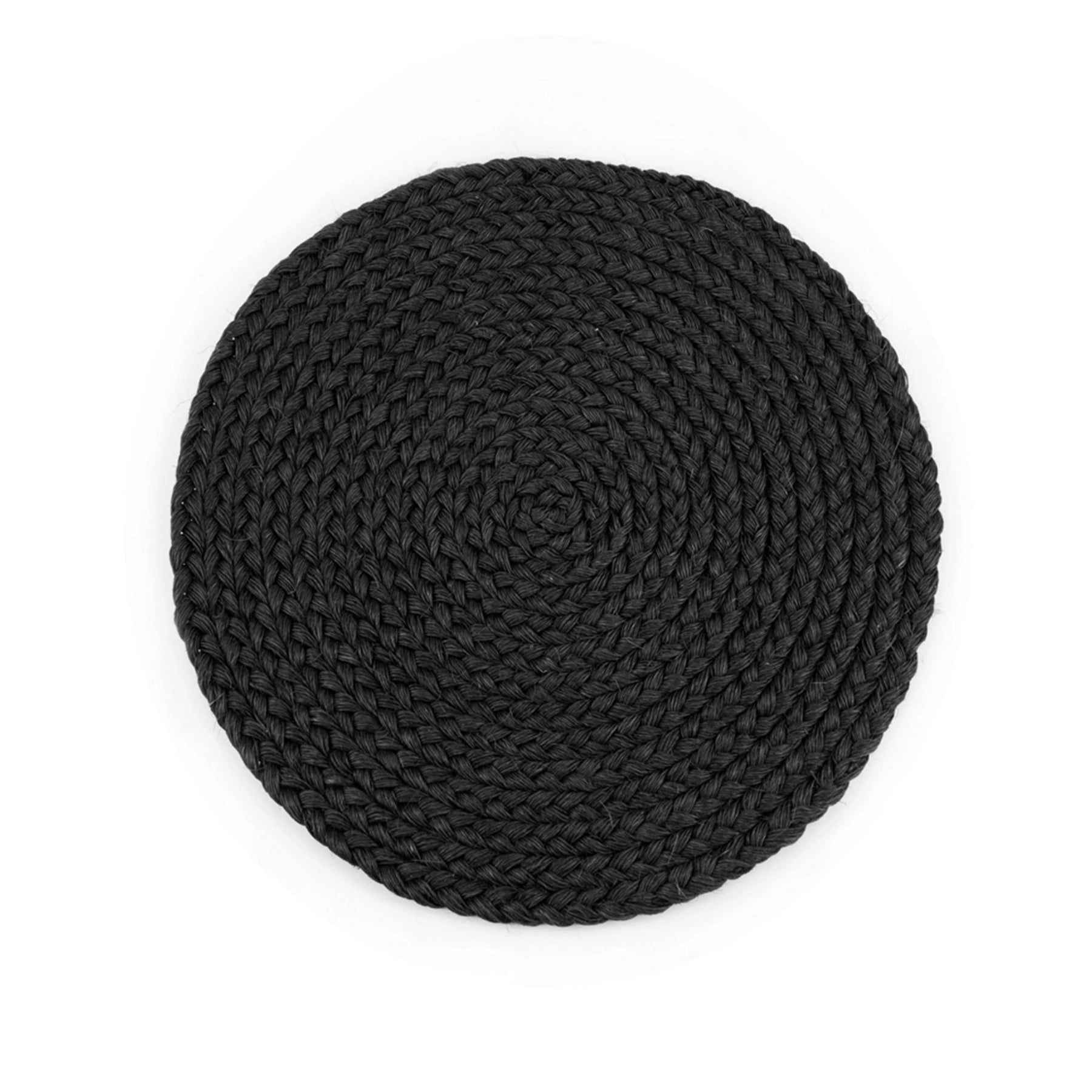 Individual trenzado negro de fique artesanal colombiano