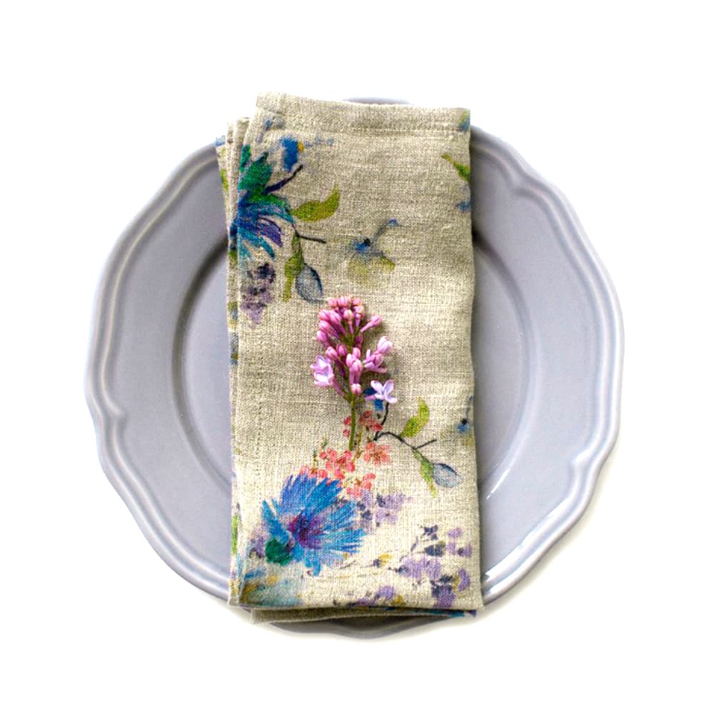 SET DE 2 SERVILLETAS NATURAL FLOWERS PRINT