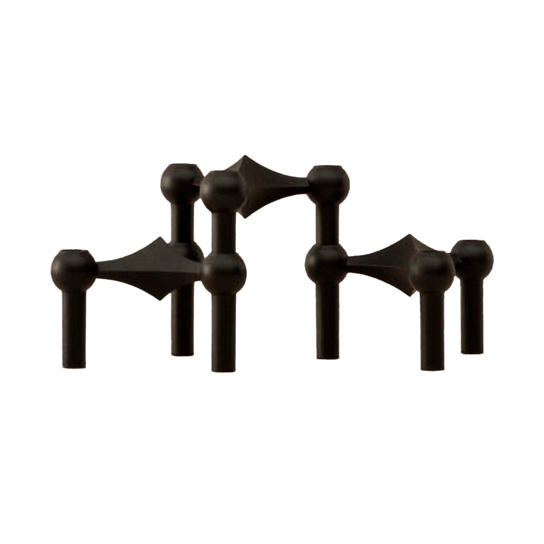 SET DE 3 CANDELABROS NEGROS