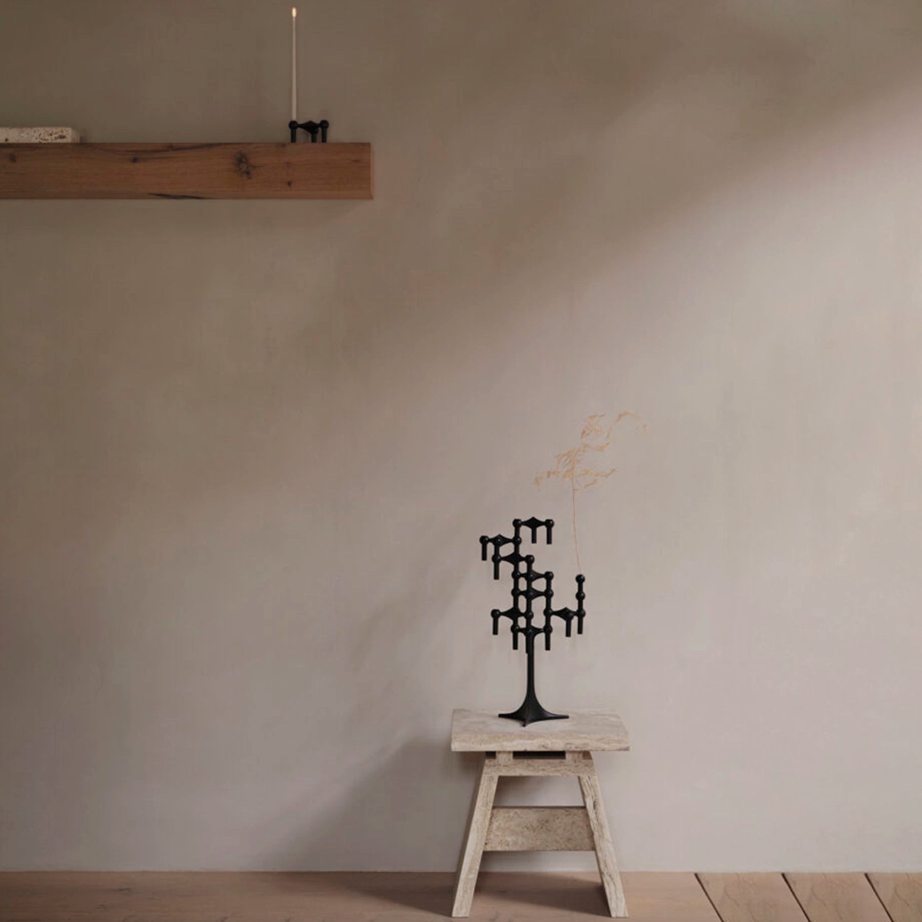 SET DE 3 CANDELABROS NEGROS