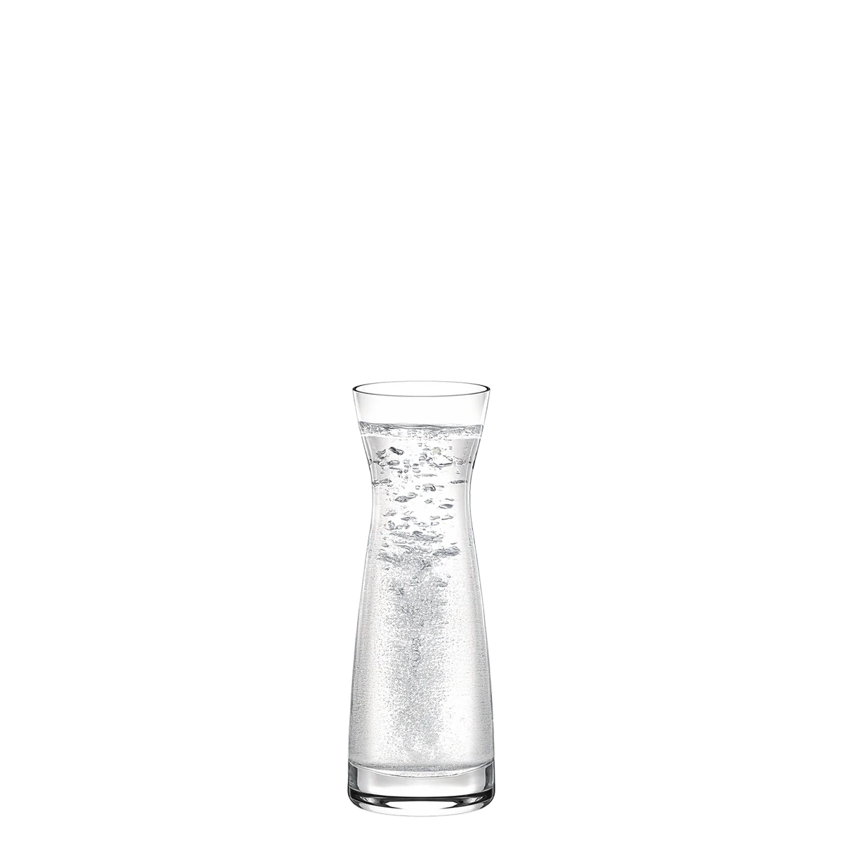 Vista lateral de la Jarra Carafes & Jugs XS Stolzle Lausitz, destacando su asa ergonómica y el logo de la marca.