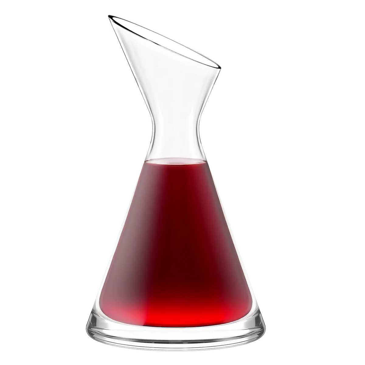 Decantador one for all de cristal con vino tinto