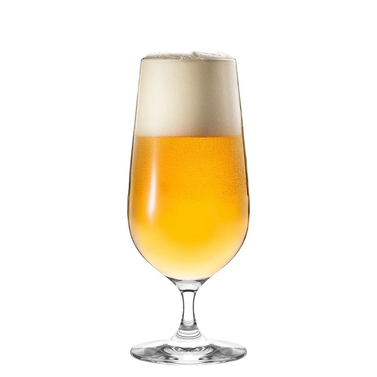 Copa de cerveza Bierpokale Grand Covee de Stölzle Lausitz con cerveza clara.
