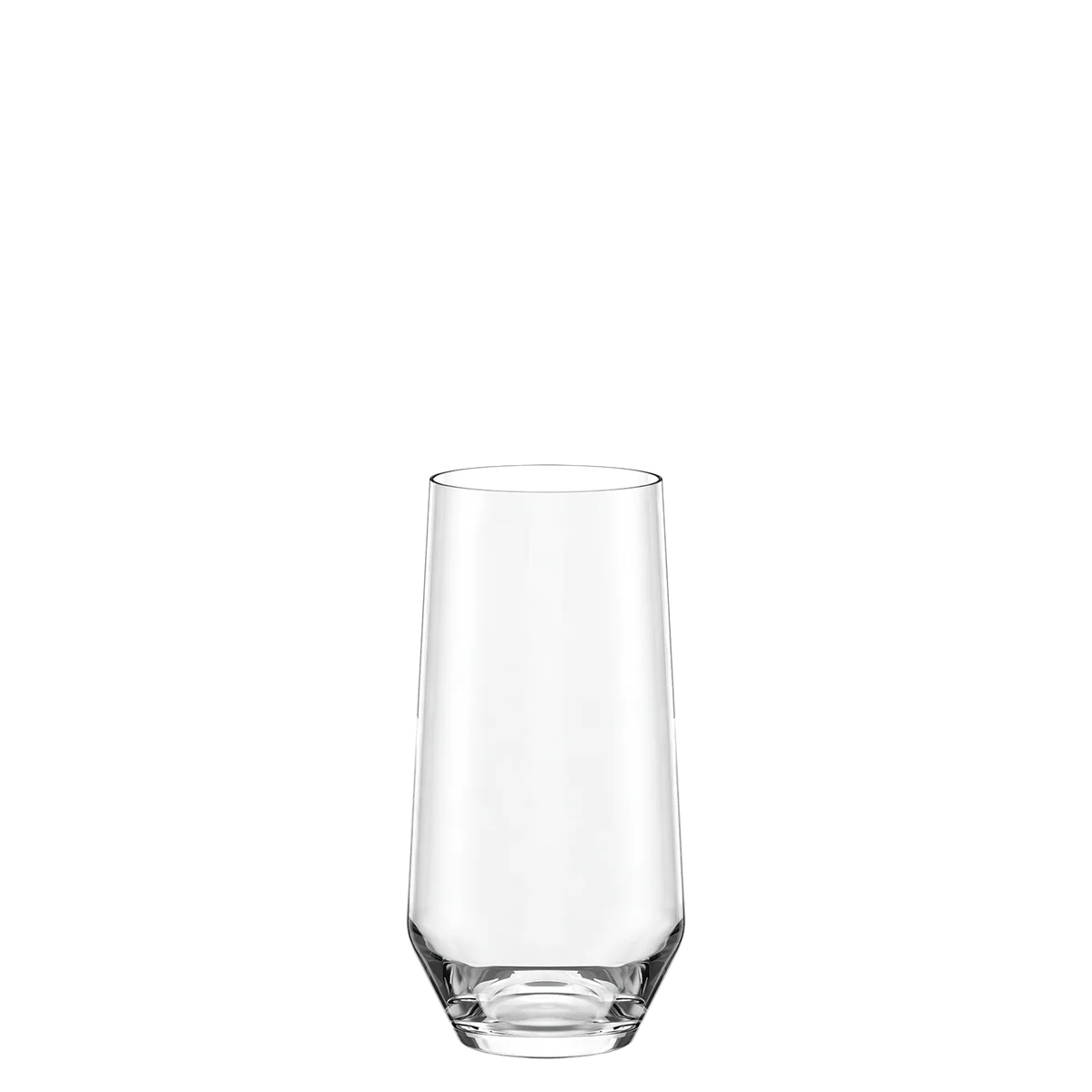 Vaso alto Quatrophil de Stolzle Lausitz vacío, mostrando su diseño elegante y cristal transparente.