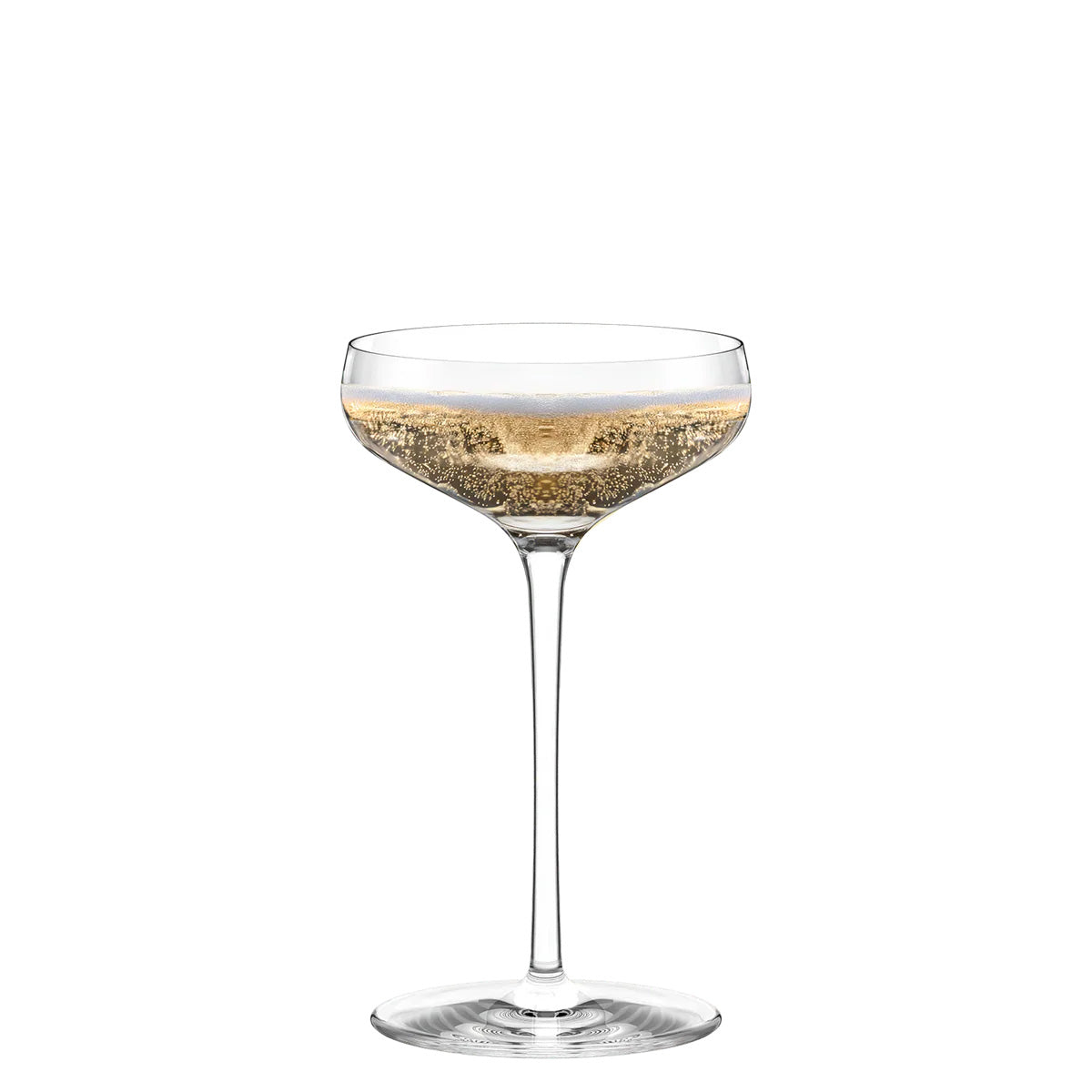 Detalle de la Copa Champagne Saucer Twist con diseño elegante.