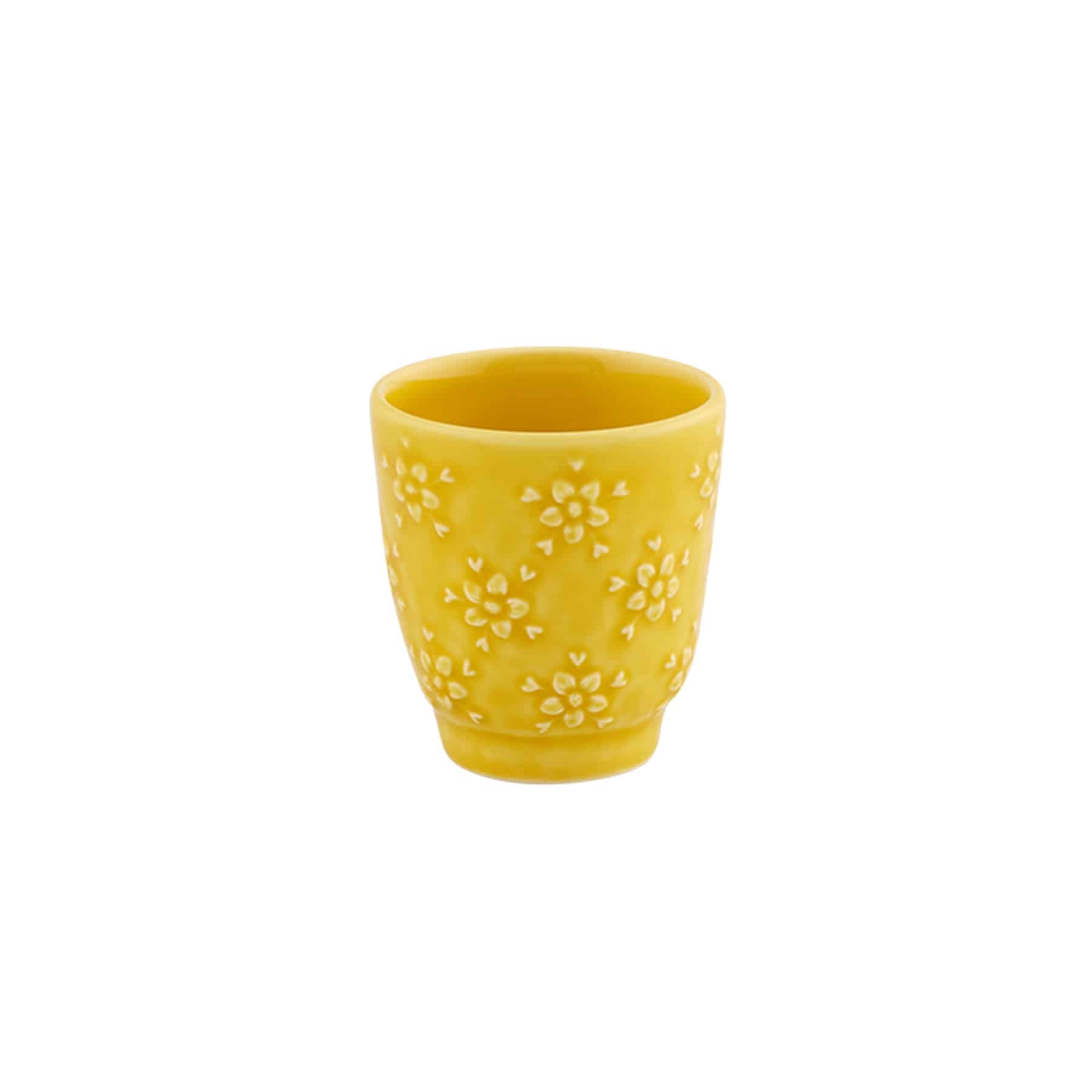 TAZA DE CAFÉ AMARILLO FLORA