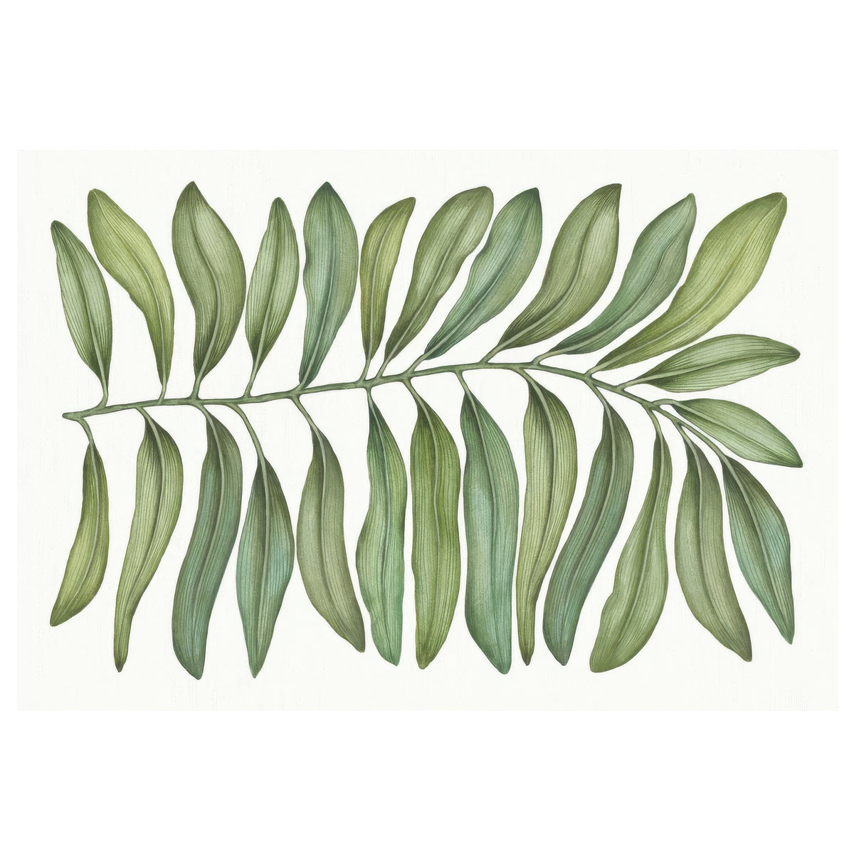 Vista cenital completa del mantel Tamarindo en 100% puro lino italiano con estampado botánico de tamarindo y hojas tropicales de Tessitura Toscana Telerie en Oporto Mesa y Cocina.