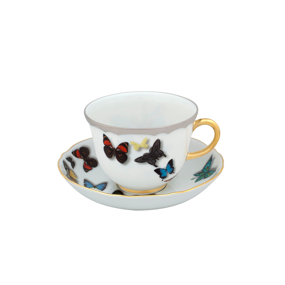 PLATO Y TAZA DE TÉ BUTTERFLY PARADE