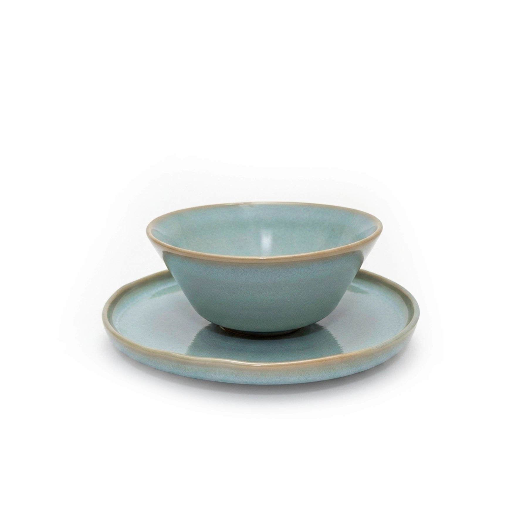 PLATO Y TAZA DE TÉ TERRA BLUE