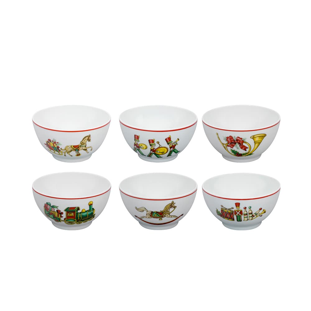 SET 6 BOWLS DE FRUTA CHRISTMAS MAGIC