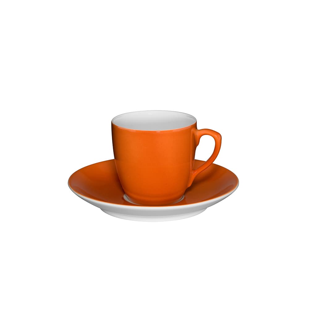 PLATO Y TAZA DE CAFÉ NARANJA COLOURS