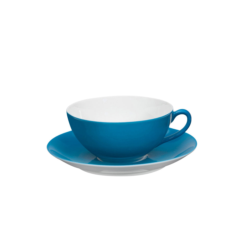 PLATO Y TAZA DE TÉ AZUL COLOURS