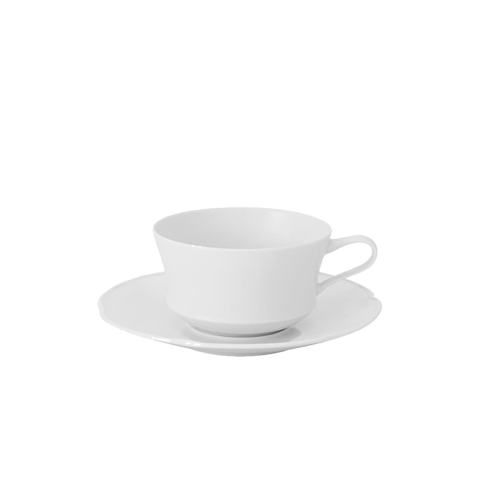 PLATO Y TAZA DE TÉ CROWN WHITE