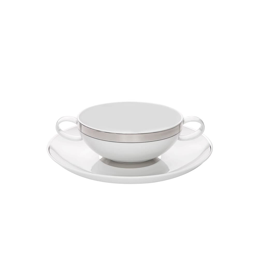 PLATO Y TAZA DE CONSOMÉ DOMO PLATINUM