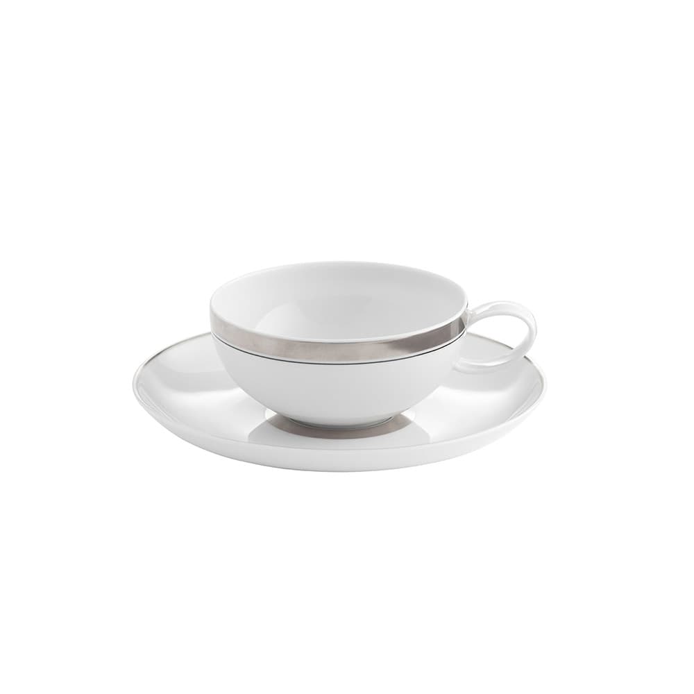 PLATO Y TAZA DE TÉ DOMO PLATINUM