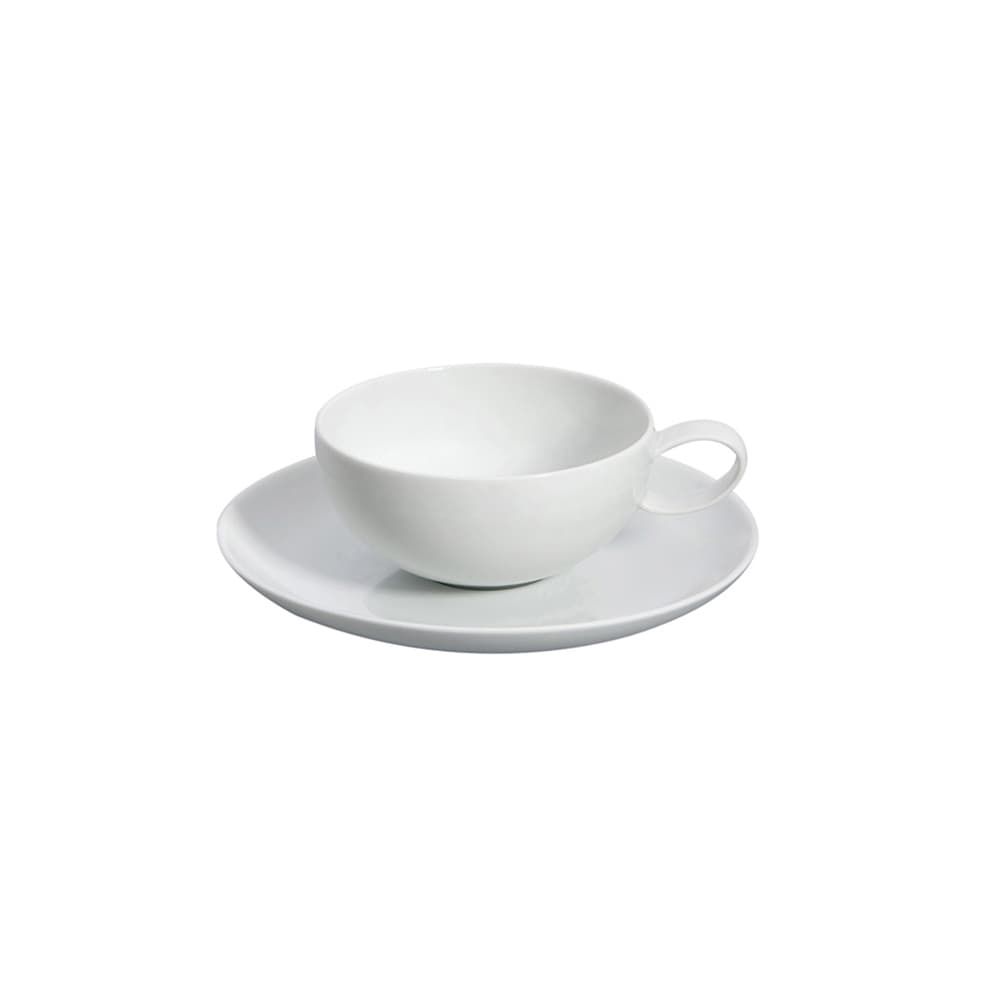 PLATO Y TAZA DE TÉ DOMO WHITE