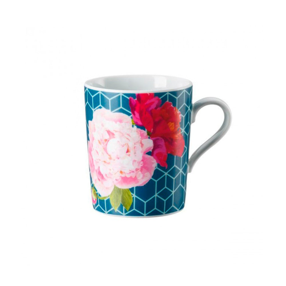 MUG VIVID BLOOM BLUE FLORAL