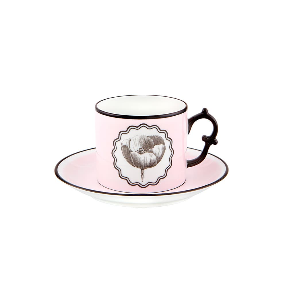 PLATO Y TAZA DE TÉ ROSA HERBARIAE