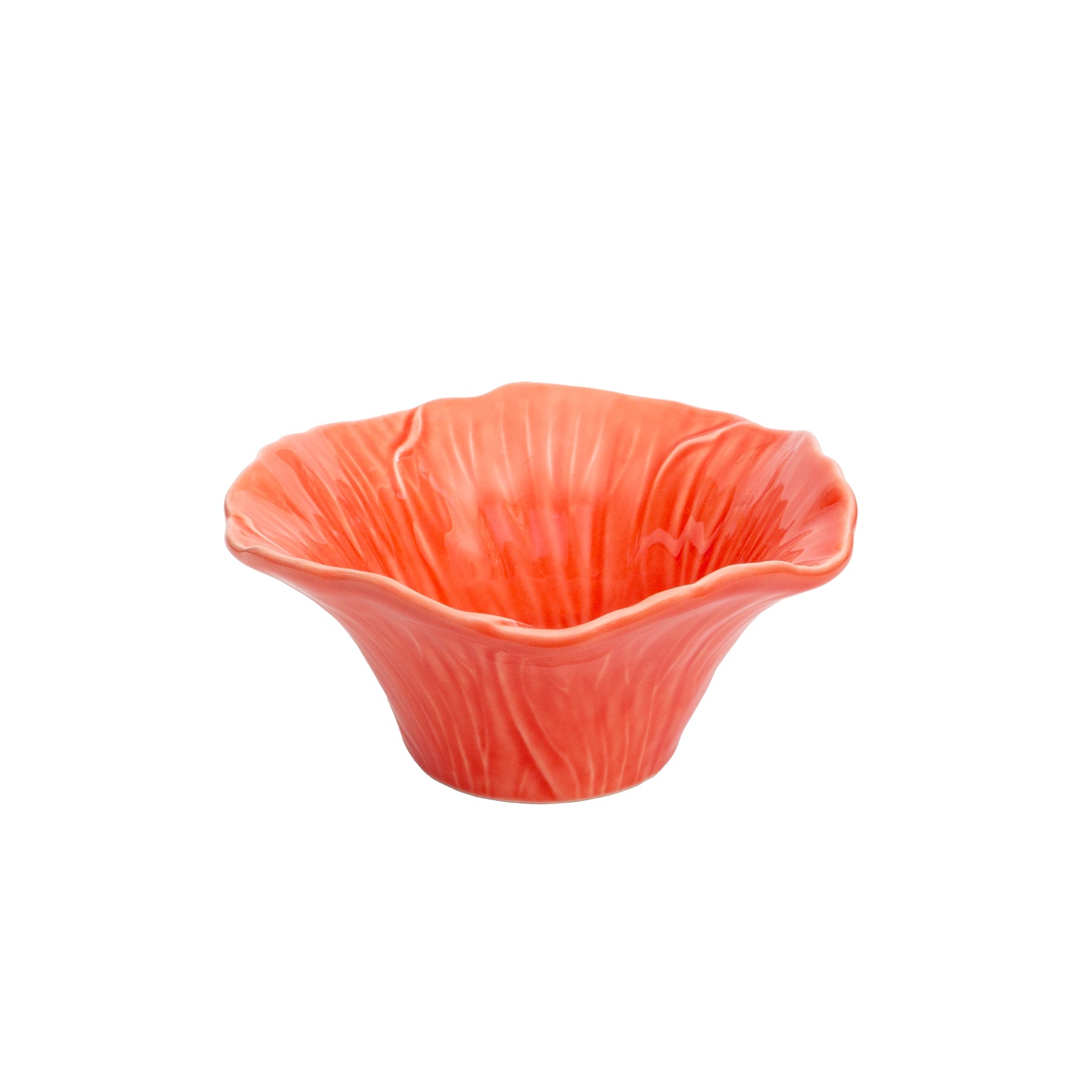 Bowl de cereal Malva Loca con forma de flor pintada a mano