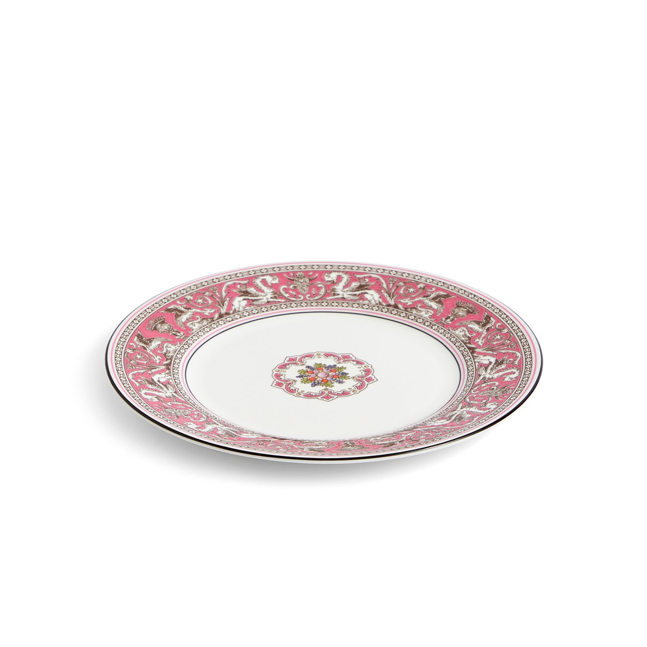 PLATE POSTRE FLORENTINE FUCHSIA